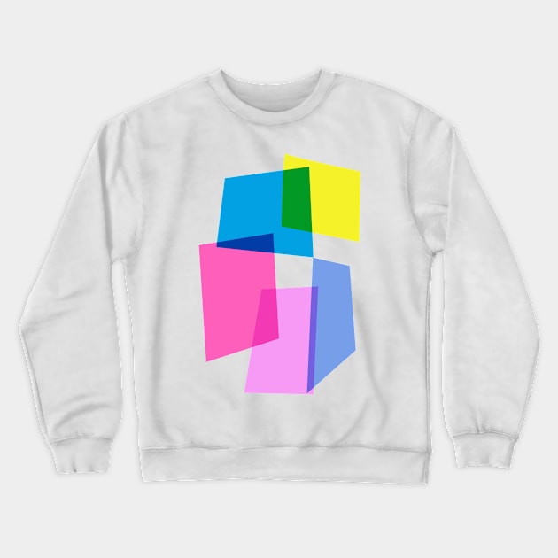 Vibrant Retro Colorful Geometric Shapes Crewneck Sweatshirt by ApricotBirch